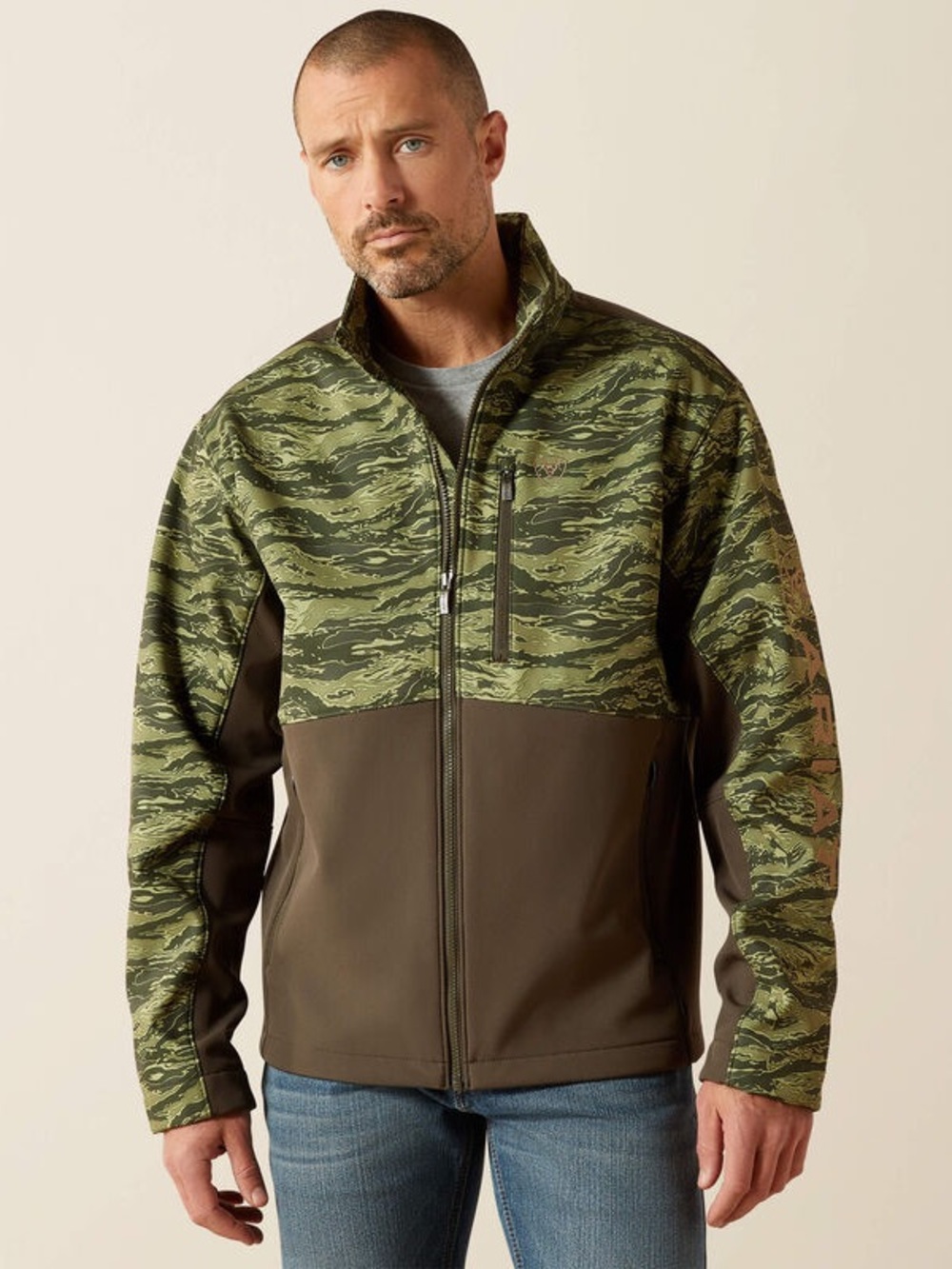 Ariat Mens Camo Logo Concealed Carry Softshell Jacket
